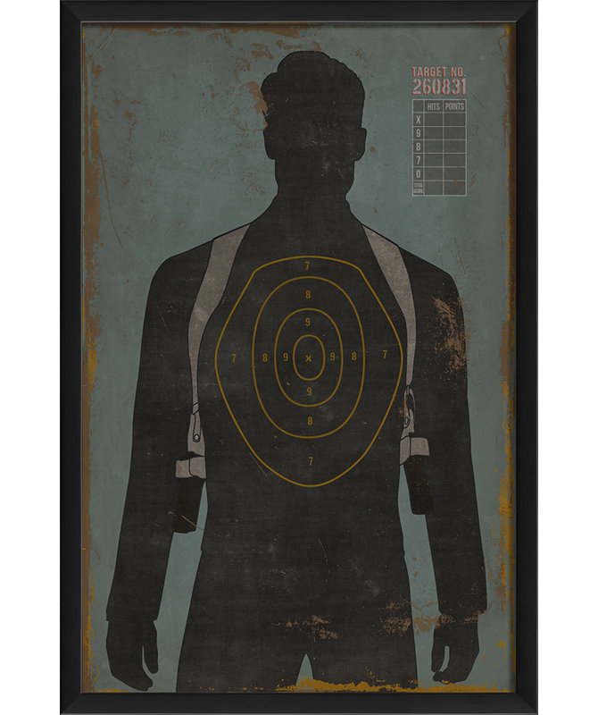 The Artwork Factory Male Human Target Framed Graphic Art Wayfair